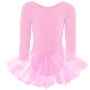 135 Svetlo roze baletska haljina za devojčice sa til suknjicom našivenom